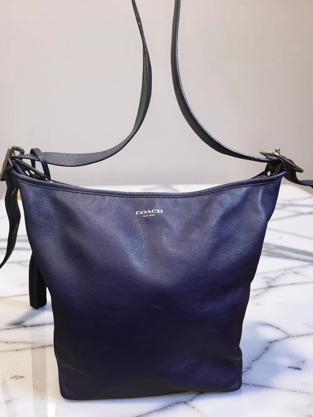 Coach Legacy Leather Duffle Hobo Bag Ultraviolet Purple